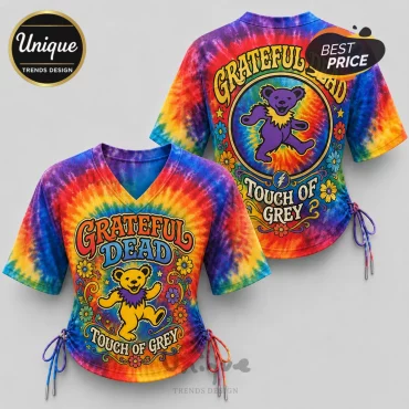 Grateful Dead Touch of Grey Tie Dye Lace-Up Jersey Grateful Dead Touch of Grey Tie Dye Lace-Up Jersey