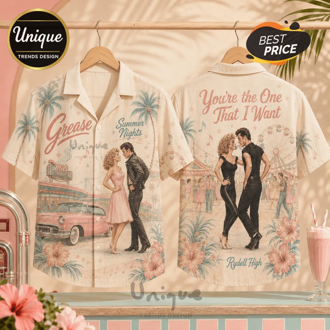 Grease Summer Nights Limited Edition Hawaiian Shirt Grease Summer Nights Limited Edition Hawaiian Shirt