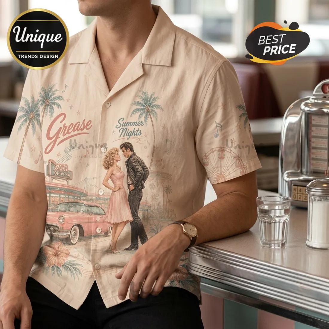 Grease Summer Nights Limited Edition Hawaiian Shirt Grease Summer Nights Limited Edition Hawaiian Shirt