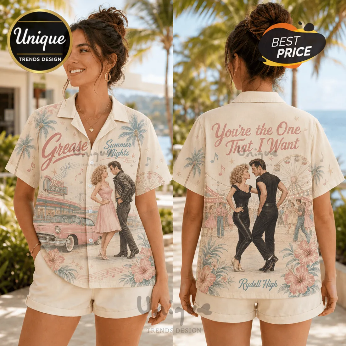 Grease Summer Nights Limited Edition Hawaiian Shirt Grease Summer Nights Limited Edition Hawaiian Shirt