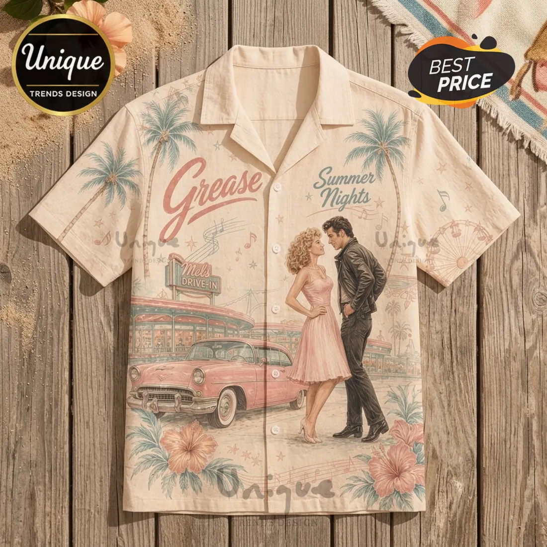 Grease Summer Nights Limited Edition Hawaiian Shirt Grease Summer Nights Limited Edition Hawaiian Shirt