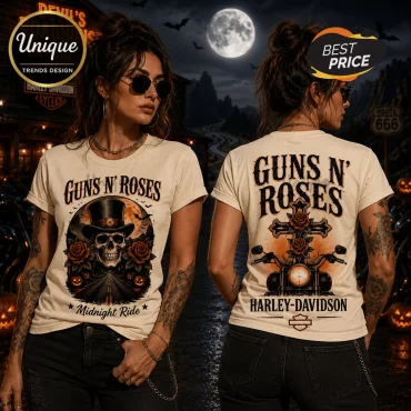 Guns N’ Roses x Harley-Davidson Halloween Skull T-Shirt