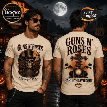 Guns N’ Roses x Harley-Davidson Halloween Skull T-Shirt