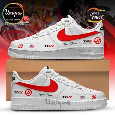 Haas F1 Team White Custom Nike Air Force 1 Sneakers