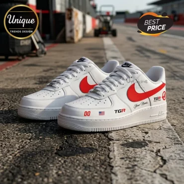 Haas F1 Team White Custom Nike Air Force 1 Sneakers