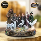 Harry Potter 25th anniversary resin statue featuring Hagrid, Harry, Hermione, Ron, Dumbledore, McGonagall, and patronuses.!