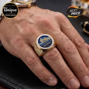 Harry Potter 25th Anniversary Gold Engraved Ring