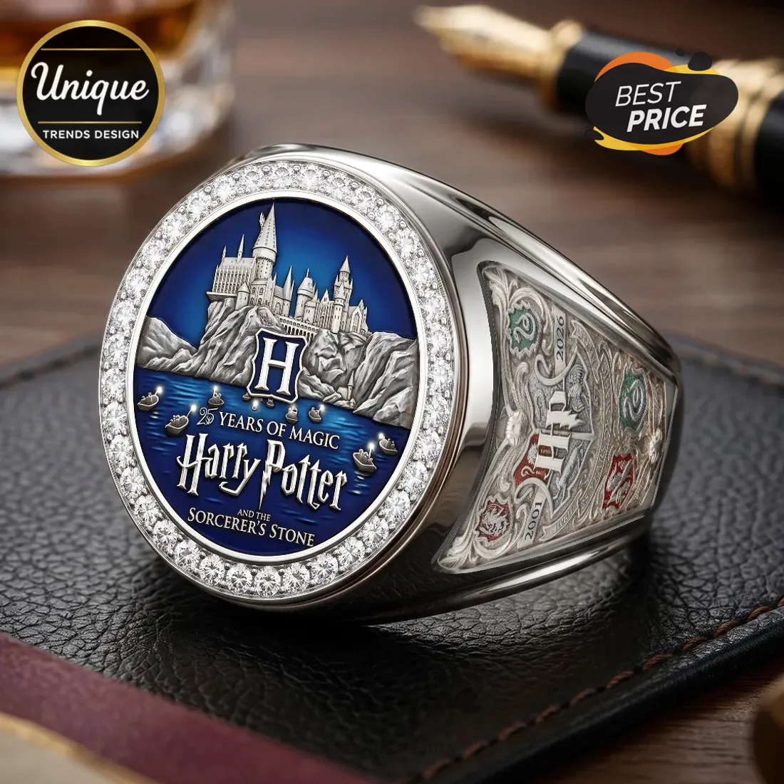Harry Potter 25th Anniversary Silver Engraved Ring Harry Potter 25th Anniversary Silver Engraved Ring