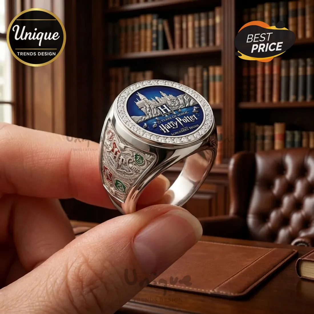 Harry Potter 25th Anniversary Silver Engraved Ring Harry Potter 25th Anniversary Silver Engraved Ring