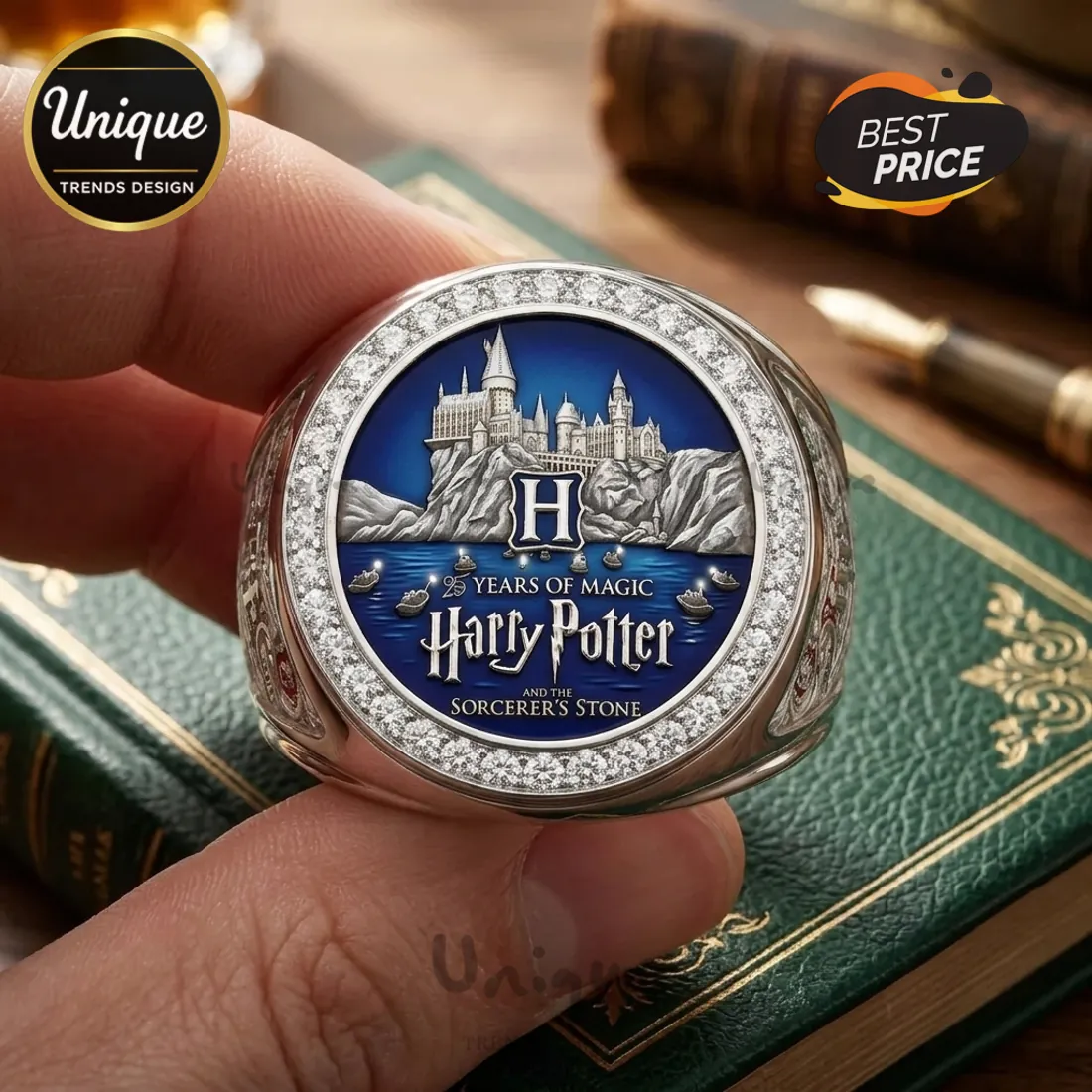 Harry Potter 25th Anniversary Silver Engraved Ring Harry Potter 25th Anniversary Silver Engraved Ring