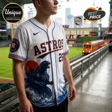 Houston Astros x Godzilla Minus One Baseball Jersey