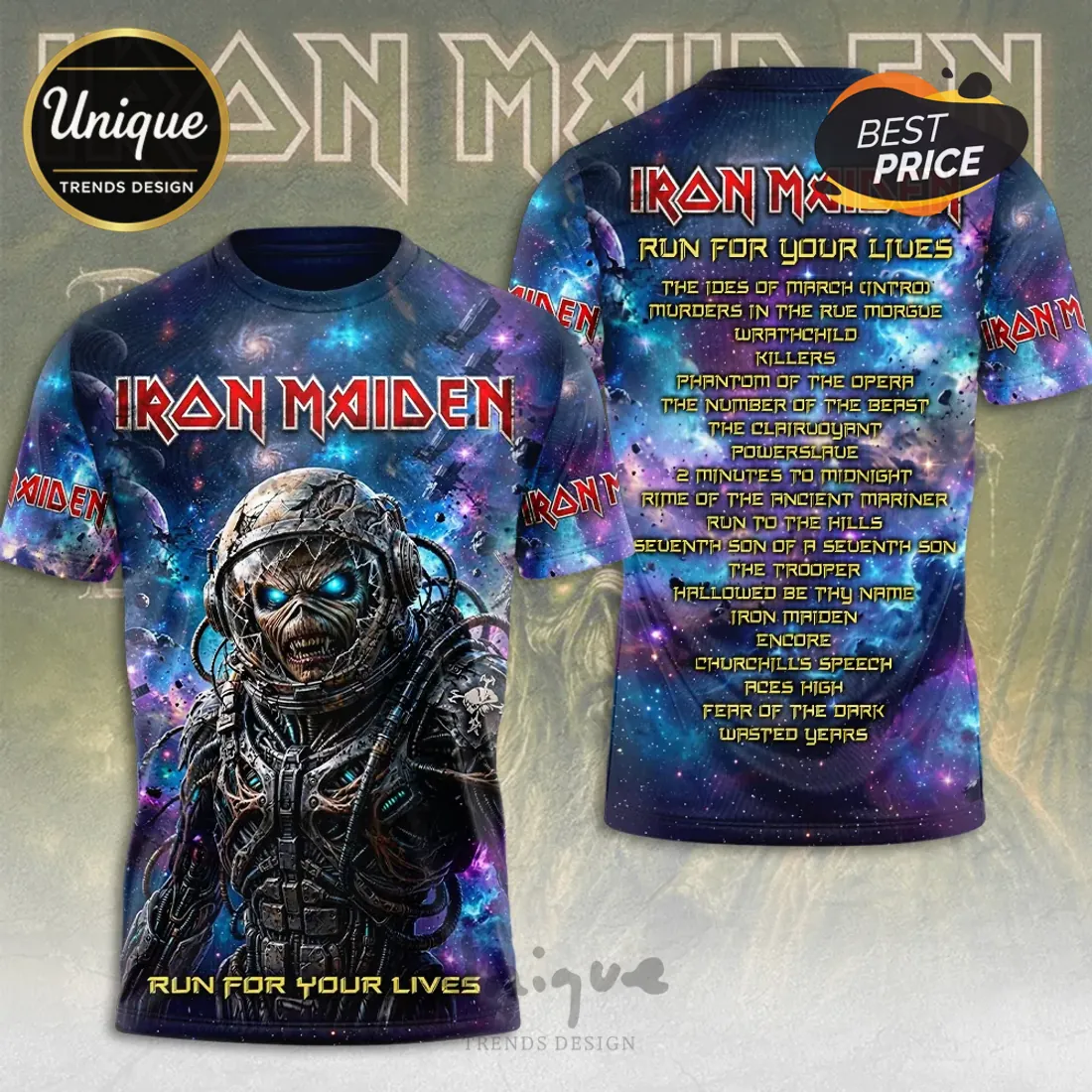 Iron Maiden 2026 World Tour Space Galaxy T-Shirt Iron Maiden 2026 World Tour Space Galaxy T-Shirt