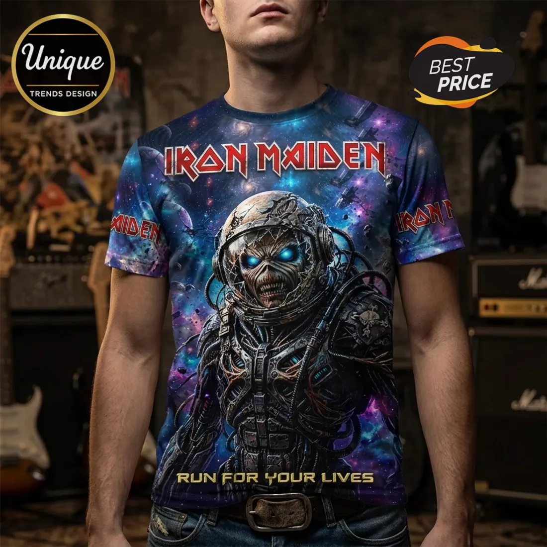 Iron Maiden 2026 World Tour Space Galaxy T-Shirt Iron Maiden 2026 World Tour Space Galaxy T-Shirt