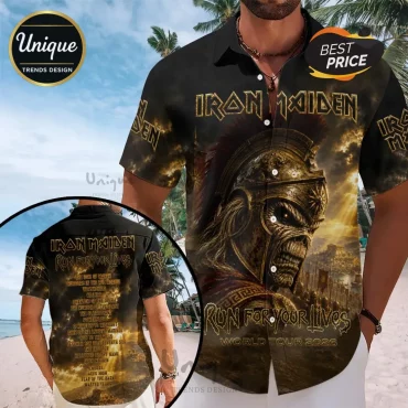 Iron Maiden Run For Your Lives 2026 Button-Down Shirt Iron Maiden Run For Your Lives 2026 Button-Down Shirt