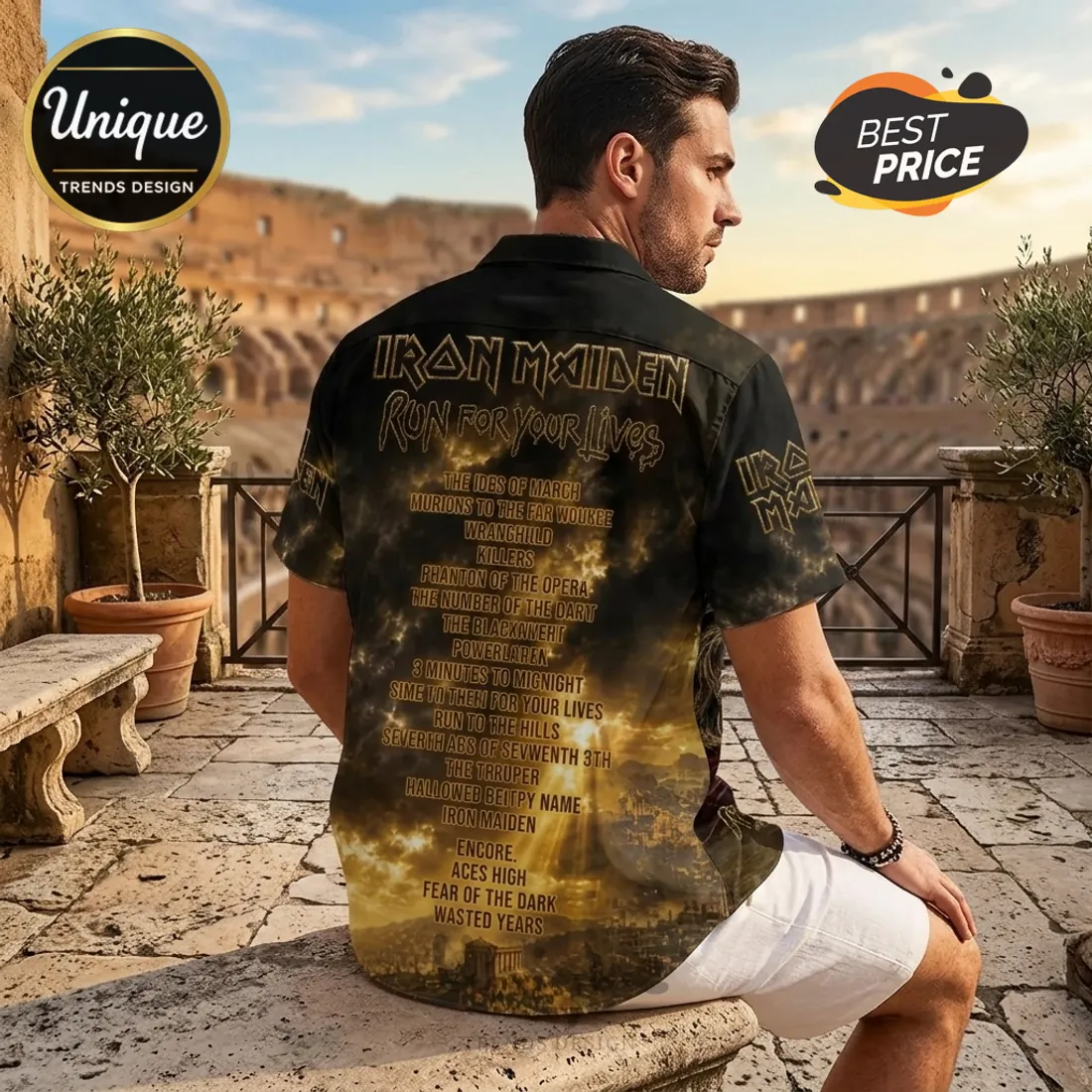 Iron Maiden Run For Your Lives 2026 Button-Down Shirt Iron Maiden Run For Your Lives 2026 Button-Down Shirt