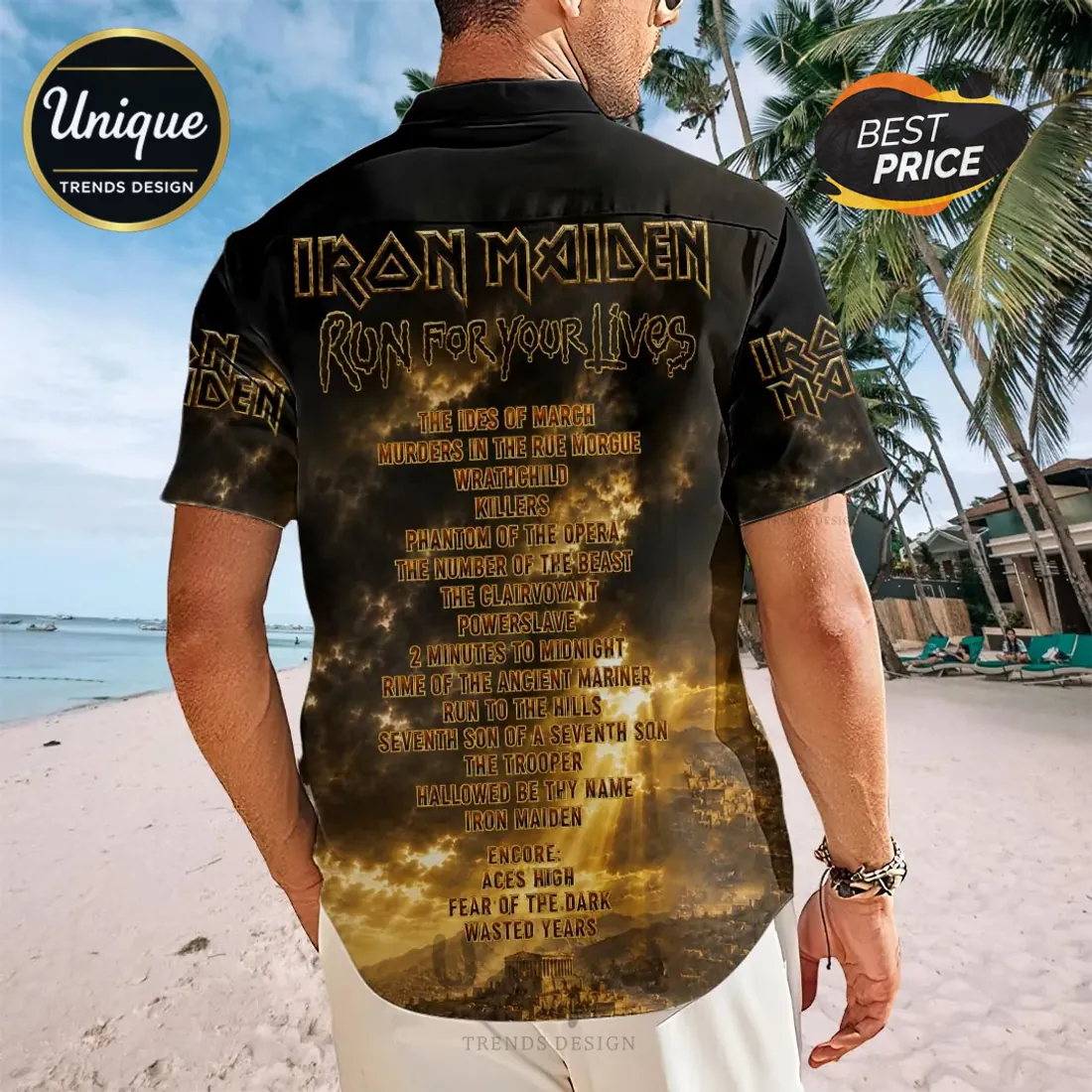 Iron Maiden Run For Your Lives 2026 Button-Down Shirt Iron Maiden Run For Your Lives 2026 Button-Down Shirt