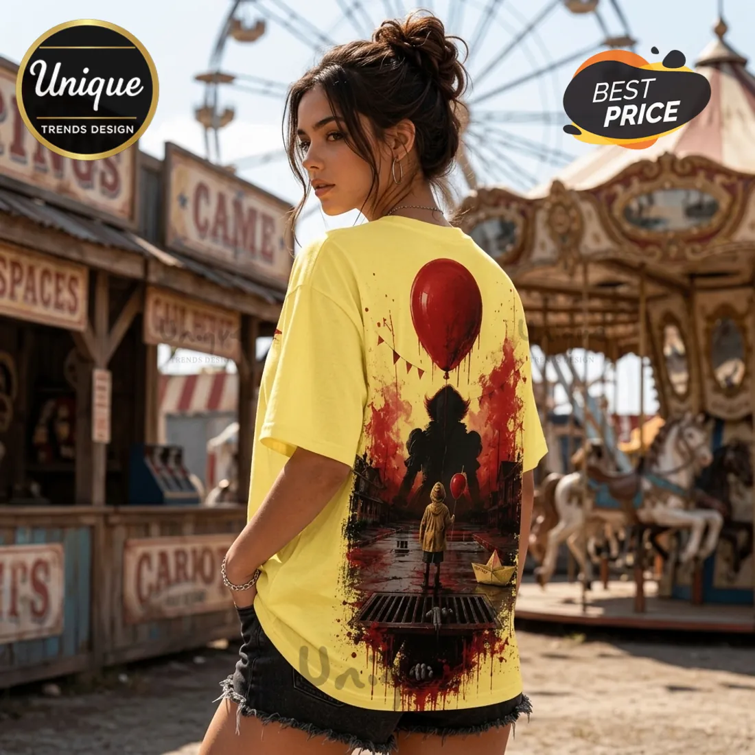 IT Movie Pennywise Horror Halloween T-Shirt IT Movie Pennywise Horror Halloween T-Shirt