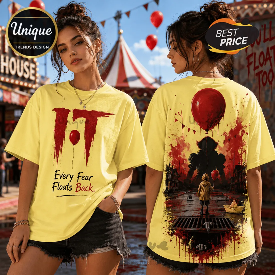 IT Movie Pennywise Horror Halloween T-Shirt IT Movie Pennywise Horror Halloween T-Shirt