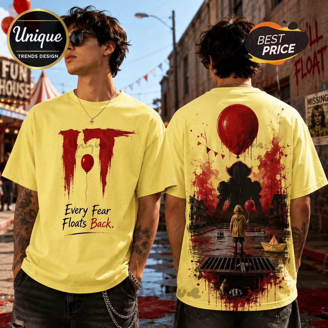 IT Movie Pennywise Horror Halloween T-Shirt IT Movie Pennywise Horror Halloween T-Shirt