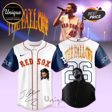 J Cole The Fall Off Tour Boston Red Sox Signature Jersey