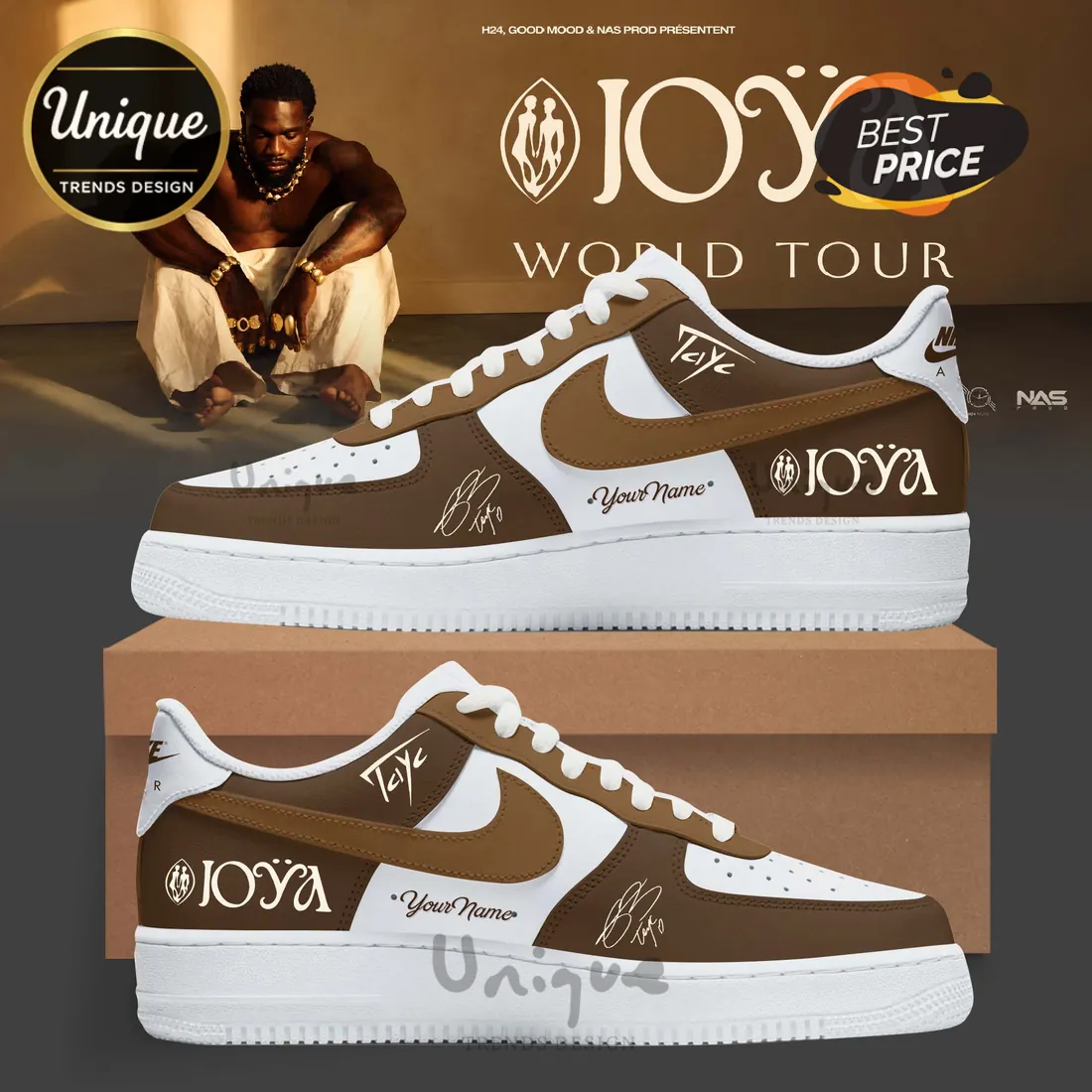 Joya World Tour 2026 Air Force 1 Sneakers Joya World Tour 2026 Air Force 1 Sneakers