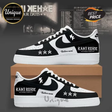 Kami Kehoe World Tour Black White Air Force 1 Sneakers