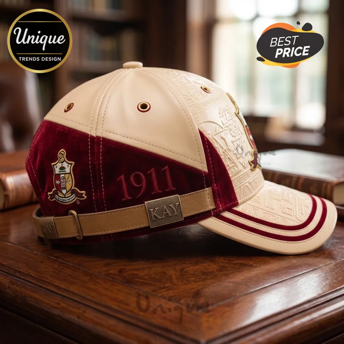 Kappa Alpha Psi 1911 Embossed Leather Baseball Cap Kappa Alpha Psi 1911 Embossed Leather Baseball Cap