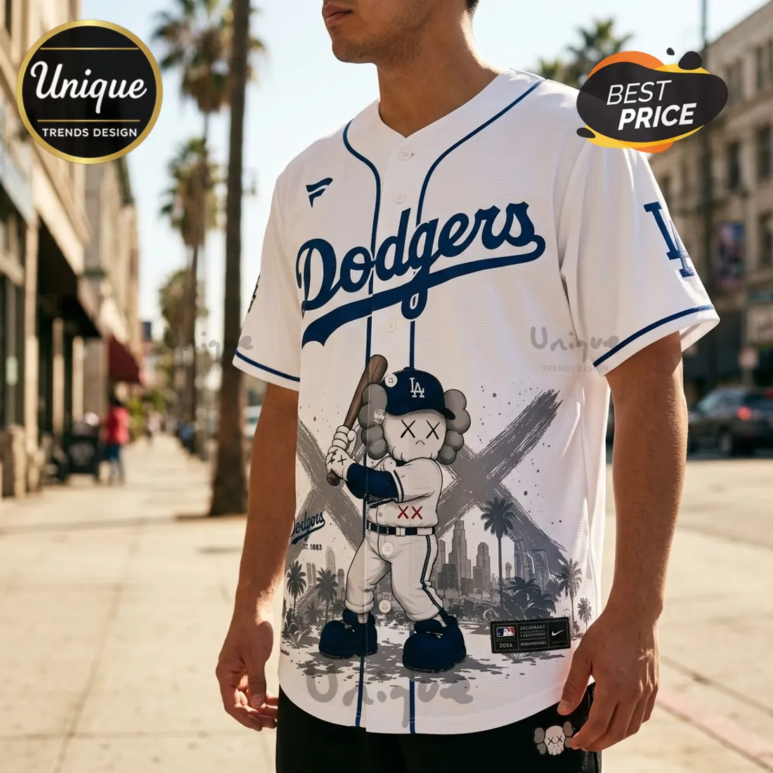 KAWS x Los Angeles Dodgers Ohtani 2026 Baseball Jersey KAWS x Los Angeles Dodgers Ohtani 2026 Baseball Jersey
