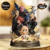 Kingdom Hearts 25th Anniversary Acrylic Plaque featuring anime characters from Organization XIII and a central girl figure.