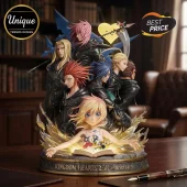 Kingdom Hearts 25th Anniversary Acrylic Plaque featuring Organization XIII members and a central girl character with an open book.