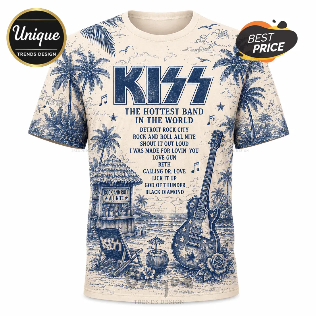 KISS The Hottest Band Retro T-Shirt KISS The Hottest Band Retro T-Shirt
