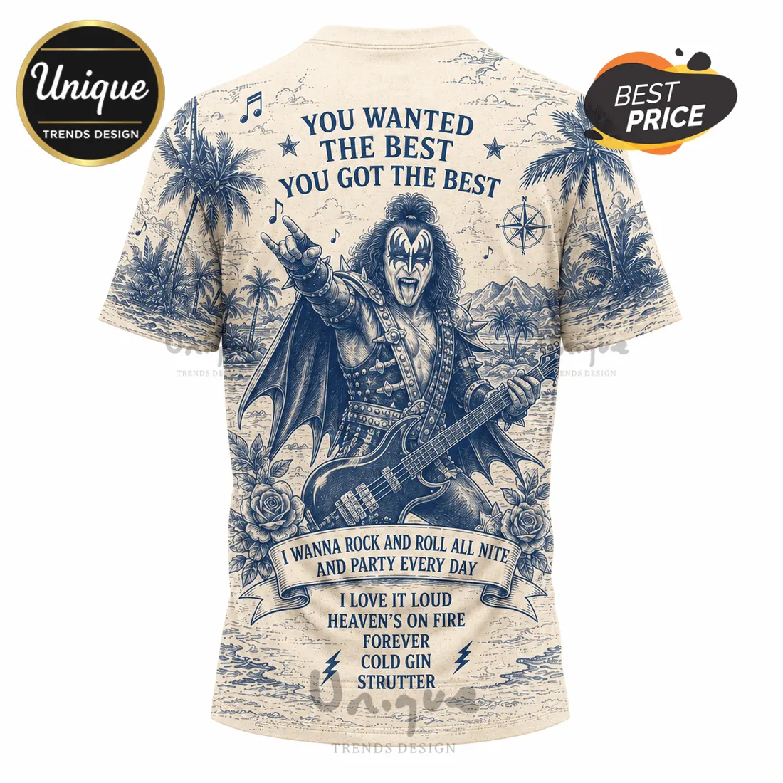 KISS The Hottest Band Retro T-Shirt KISS The Hottest Band Retro T-Shirt