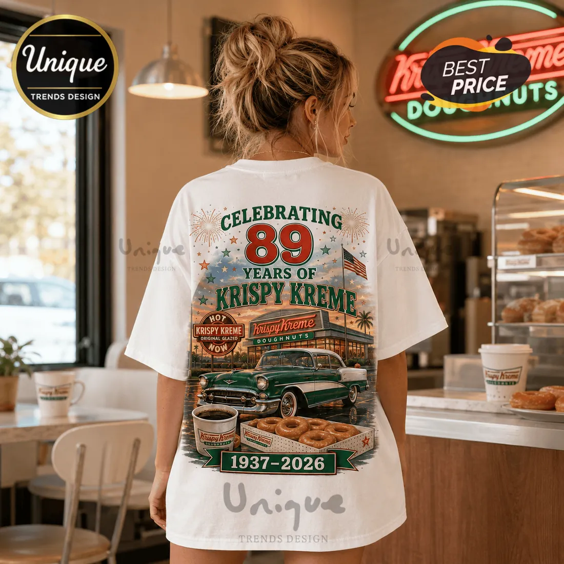 Krispy Kreme 89 Years Original Glazed Donut T-Shirt Krispy Kreme 89 Years Original Glazed Donut T-Shirt