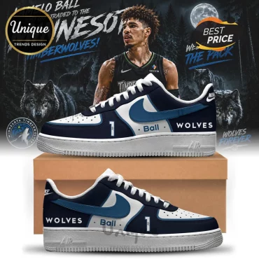 LaMelo Ball Minnesota Timberwolves Custom Air Force 1 Shoes