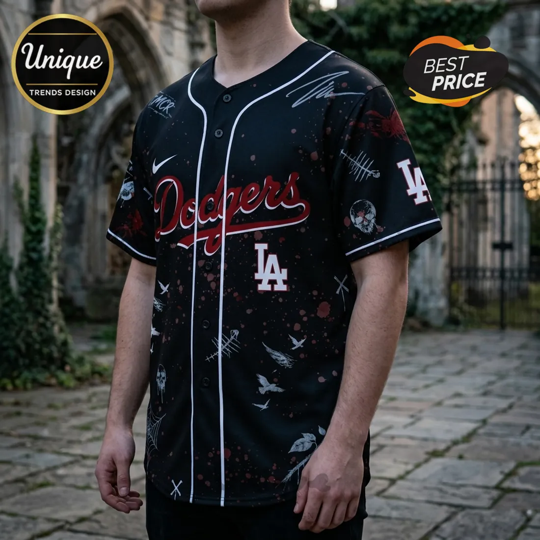 Los Angeles Dodgers x My Chemical Romance The Black Parade Jersey Los Angeles Dodgers x My Chemical Romance The Black Parade Jersey