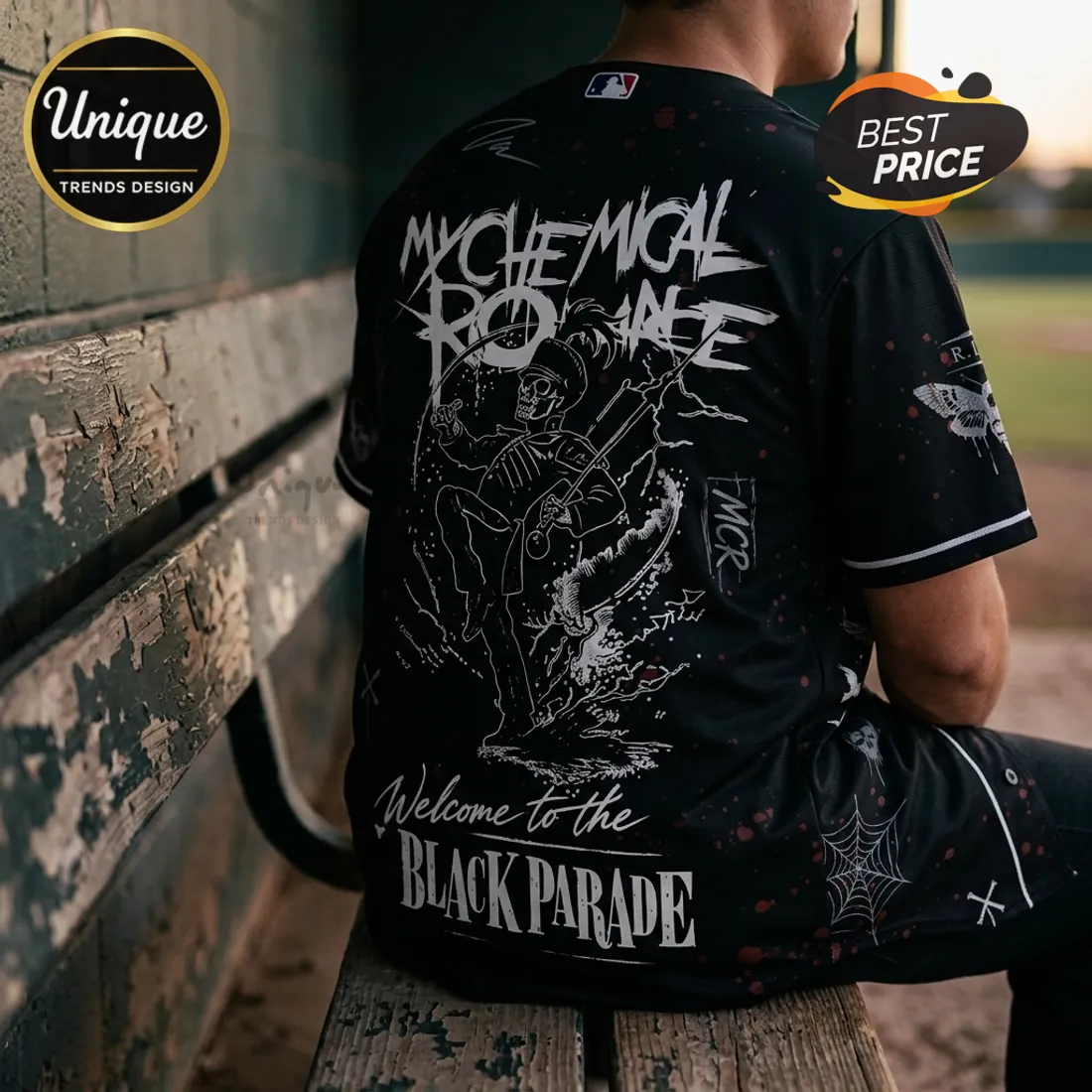 Los Angeles Dodgers x My Chemical Romance The Black Parade Jersey Los Angeles Dodgers x My Chemical Romance The Black Parade Jersey