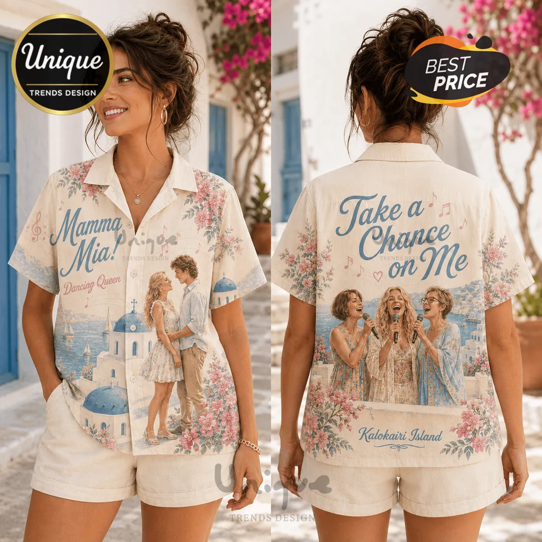 Mamma Mia Take A Chance On Me Button Down Shirt Mamma Mia Take A Chance On Me Button Down Shirt