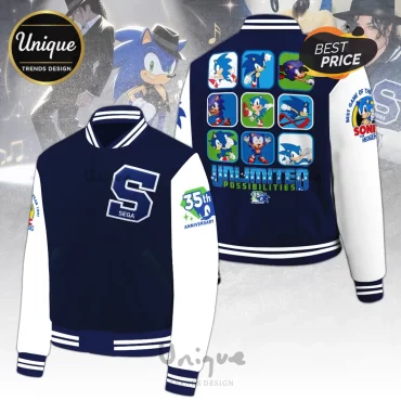 Michael Jackson x Sonic 35th Anniversary Edition Varsity Jacket