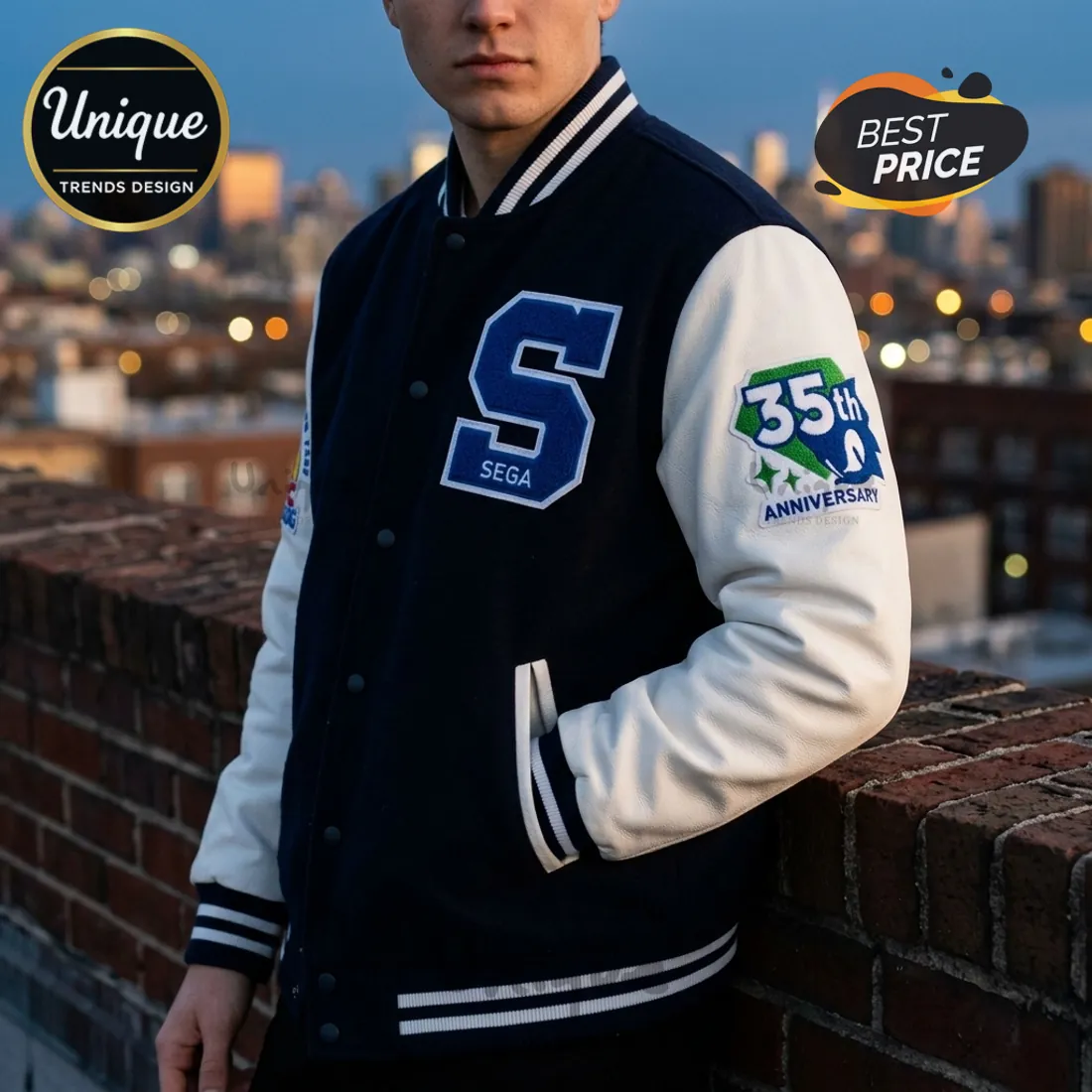 Michael Jackson x Sonic 35th Anniversary Edition Varsity Jacket Michael Jackson x Sonic 35th Anniversary Edition Varsity Jacket