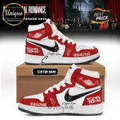 Custom My Chemical Romance The Black Parade Nike Air Jordan high-top sneakers in red, white, and black.!