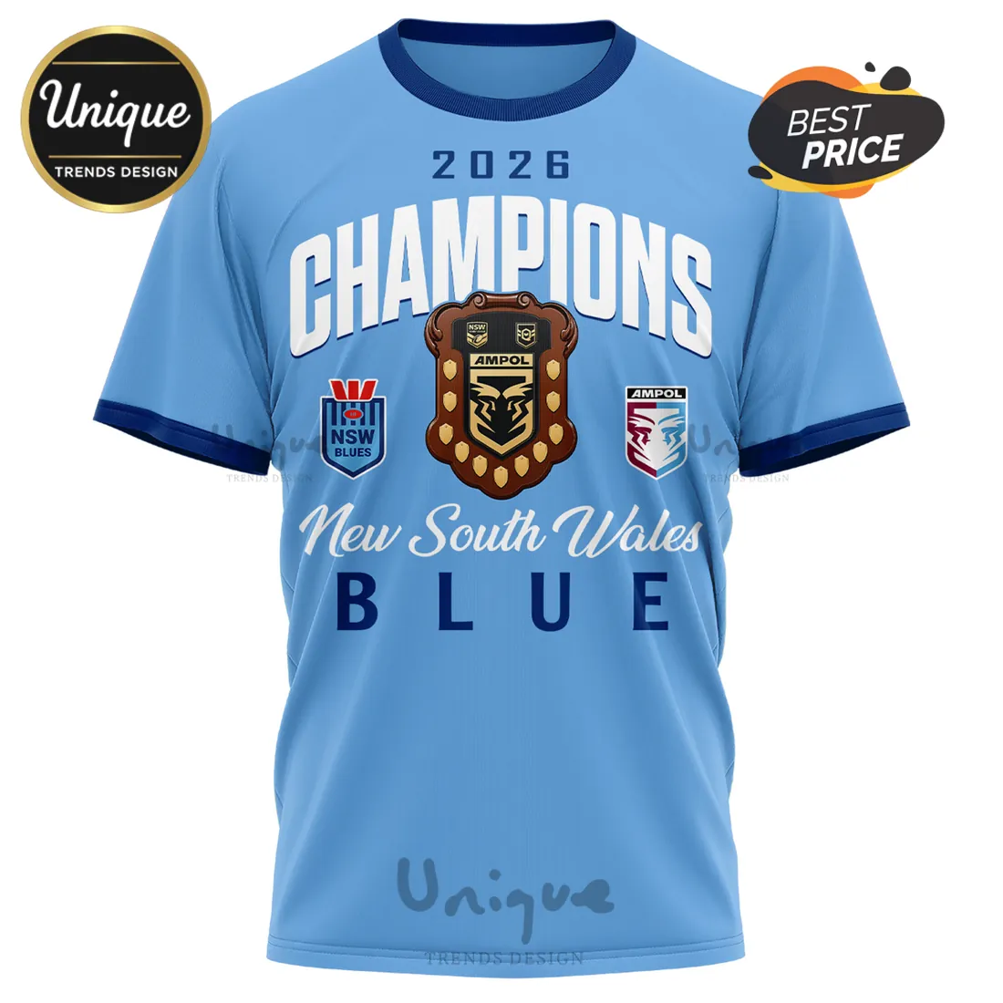 New South Wales Blues 2026 Champions Light Blue Shirt New South Wales Blues 2026 Champions Light Blue Shirt