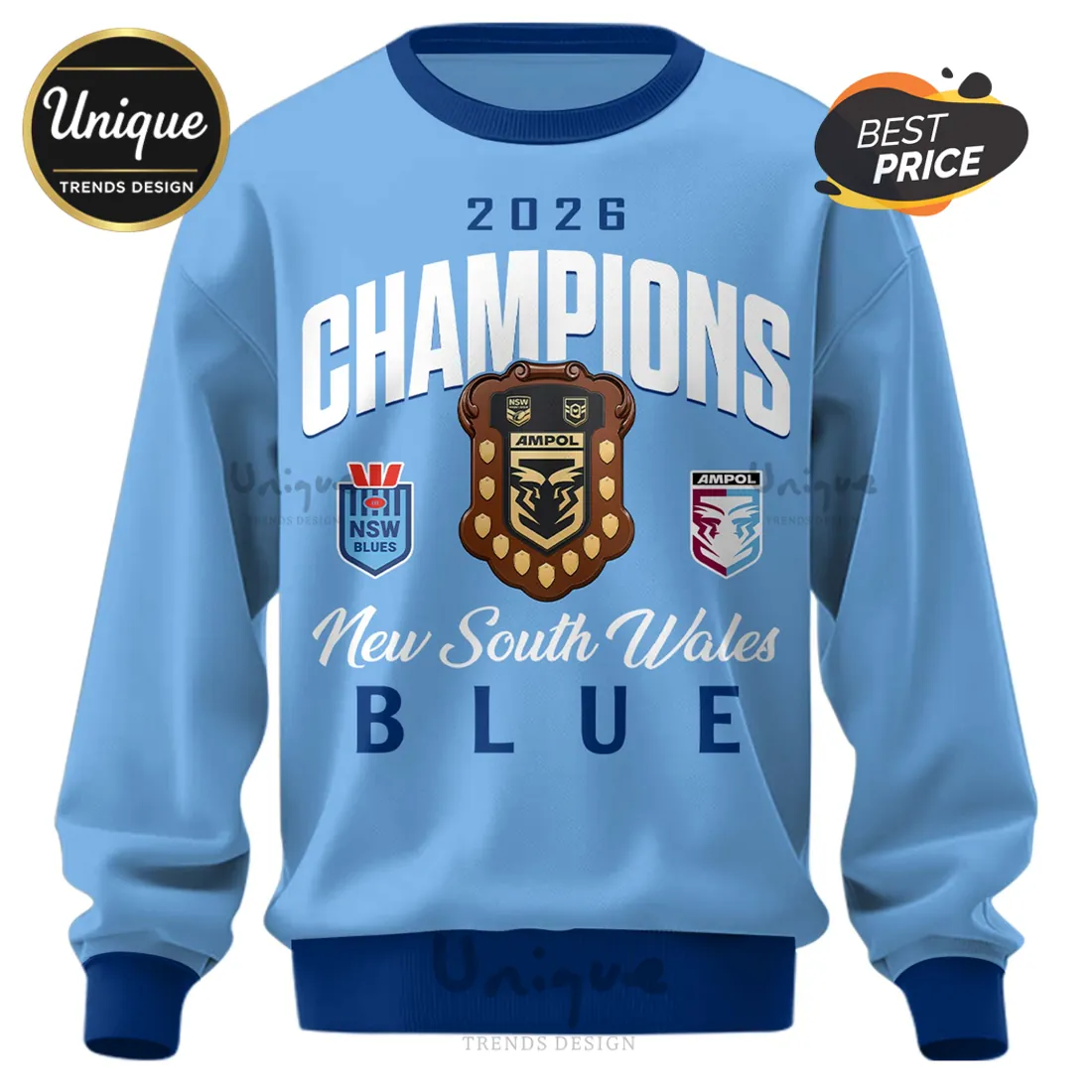 New South Wales Blues 2026 Champions Light Blue Shirt New South Wales Blues 2026 Champions Light Blue Shirt