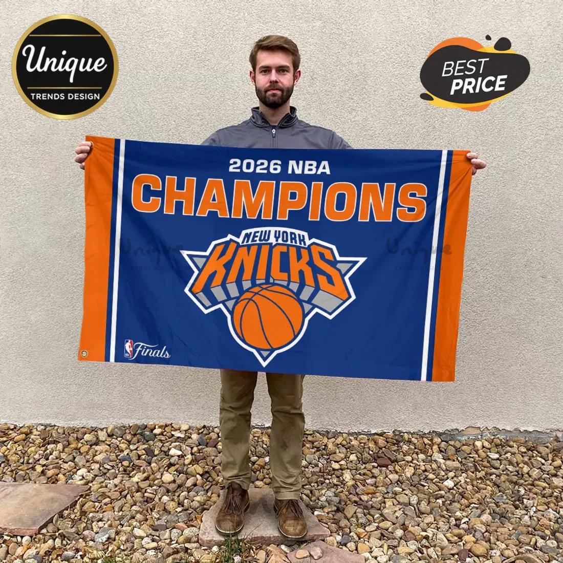 New York Knicks NBA Finals Champions House Flag 2026 New York Knicks NBA Finals Champions House Flag 2026