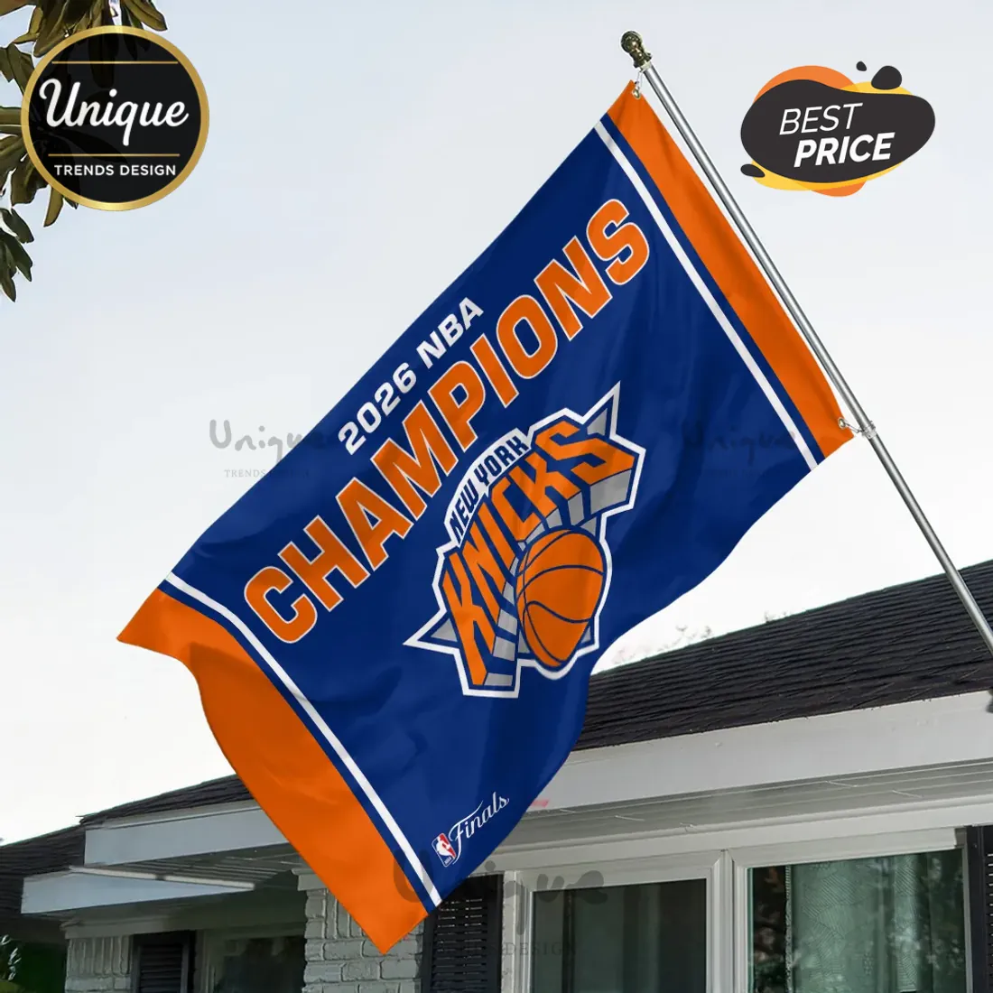 New York Knicks NBA Finals Champions House Flag 2026 New York Knicks NBA Finals Champions House Flag 2026