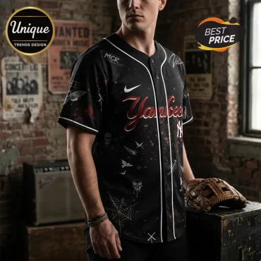 New York Yankees x My Chemical Romance Black Parade Baseball Jersey