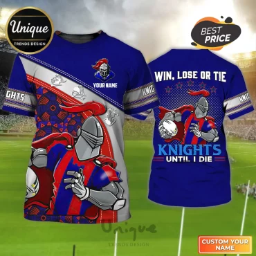 Newcastle Knights Blue Red Mascot T-Shirt