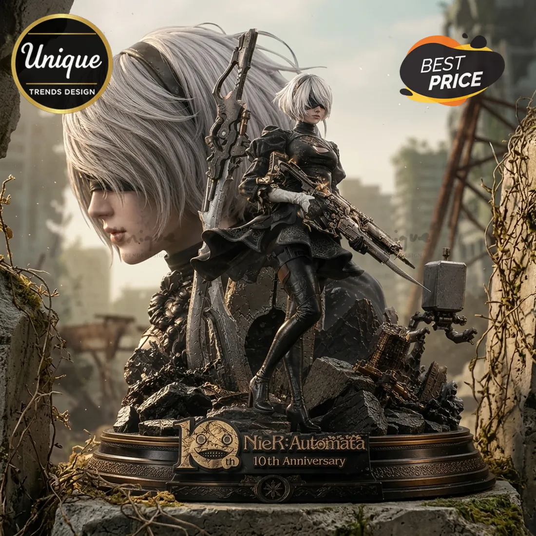 Nier Automata 2B 10th Anniversary Resin Figure Nier Automata 2B 10th Anniversary Resin Figure