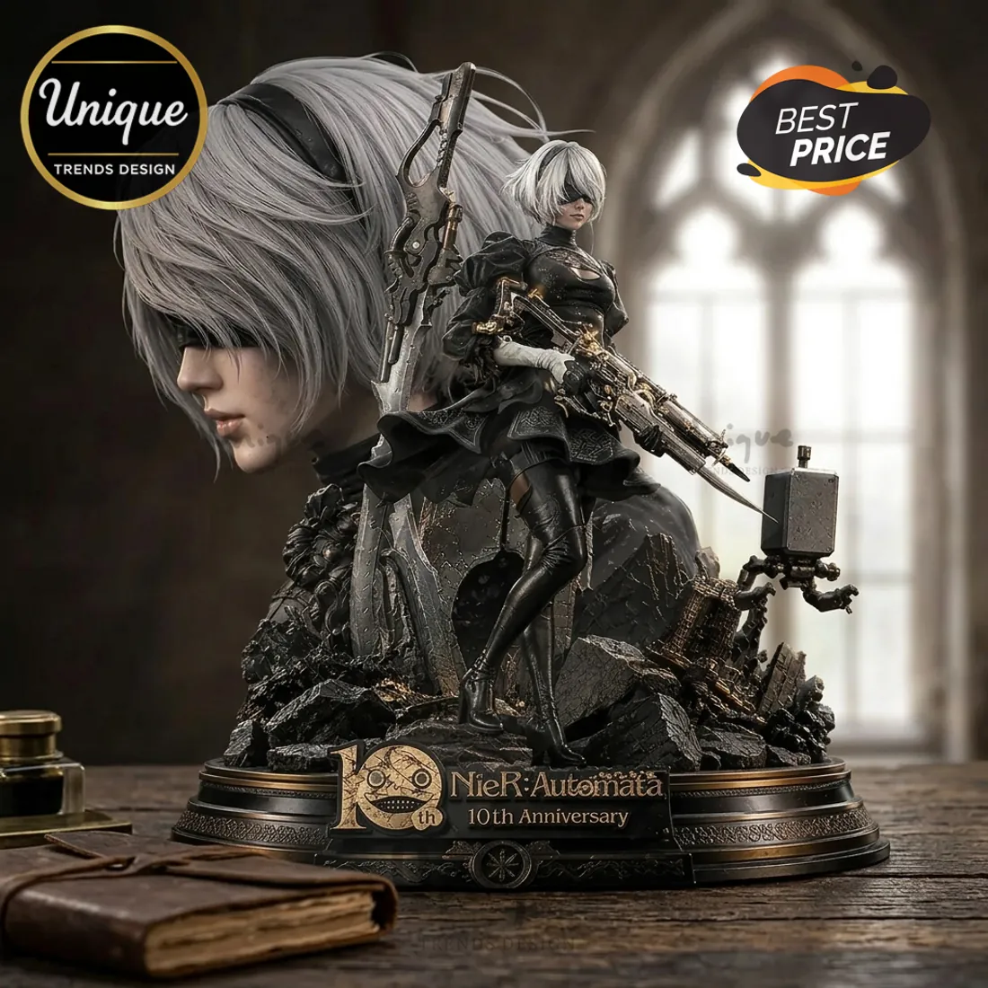 Nier Automata 2B 10th Anniversary Resin Figure Nier Automata 2B 10th Anniversary Resin Figure