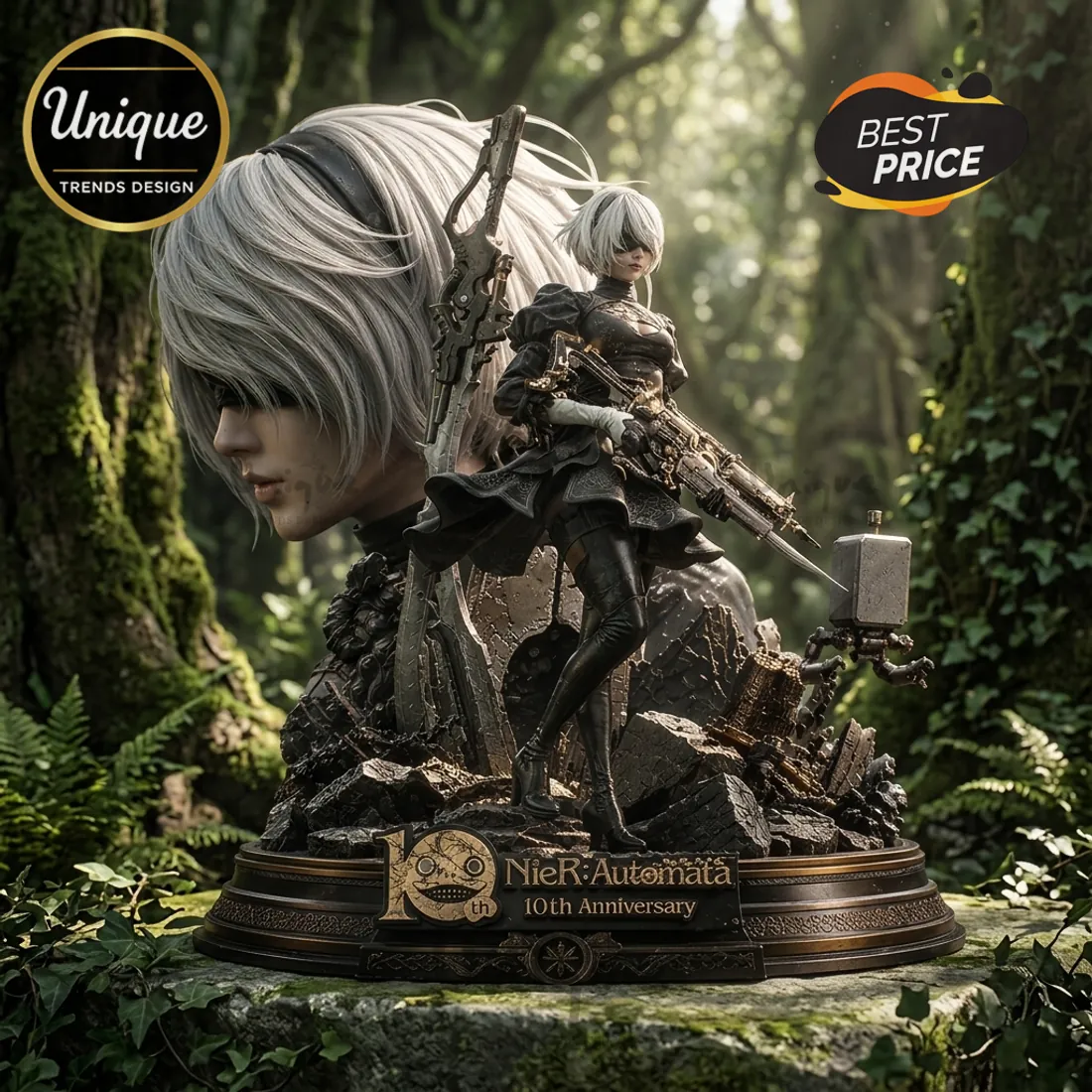 Nier Automata 2B 10th Anniversary Resin Figure Nier Automata 2B 10th Anniversary Resin Figure
