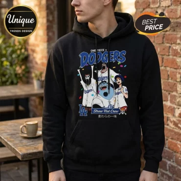 One Piece x Los Angeles Dodgers Black Pullover Hoodie